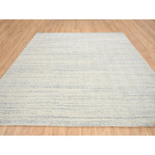 Load image into Gallery viewer, 10&#39;1&quot;x10&#39;1&quot; Beige, Hand Loomed Variegated Textured Modern Design, Natural Wool, Square Oriental Rug FWR387564