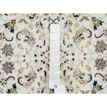 Load image into Gallery viewer, 2&#39;7&quot;x14&#39; Ivory, Hand Knotted Nain with All Over Flower Design, 250 KPSI Wool, Runner Oriental Rug FWR388440