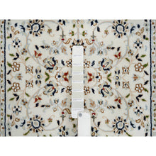 Load image into Gallery viewer, 2&#39;9&quot;x26&#39;2&quot; Ivory, 250 KPSI, Pure Wool, Hand Knotted, Nain with Center Medallion Flower Design, XL Runner Oriental Rug FWR388470