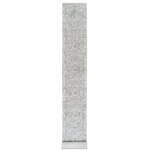 Load image into Gallery viewer, 2&#39;7&quot;x23&#39;9&quot; Gray, Hand Knotted, Broken Persian Design, Wool and Pure Silk, XL Runner Oriental Rug FWR389064