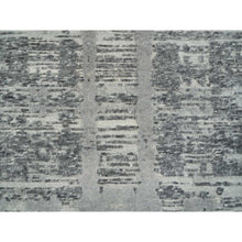 Load image into Gallery viewer, 2&#39;7&quot;x27&#39;10&quot; Dark Grey, Modern Design, Hand Spun Undyed Natural Wool, Hand Knotted, XL Runner Oriental Rug FWR393888
