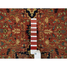 Load image into Gallery viewer, 2&#39;6&quot;x22&#39; Terracotta Red, Antiqued Fine Heriz Re-Creation, Natural Dyes, Dense Weave, Hand Knotted, Pure Wool, Runner Oriental Rug FWR394362