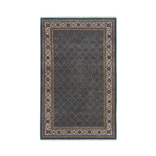 Load image into Gallery viewer, 5&#39;x8&#39;1&quot; Aegean Blue, 175 KPSI, 100% Wool, Mahi All Over Fish with Criss Cross Design, Hand Knotted, Oriental Rug FWR394770