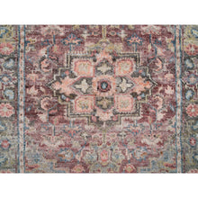 Load image into Gallery viewer, 2&#39;8&quot;x21&#39;10&quot; Cordovan Red, Hand Knotted, Heriz Revival, Extra Soft Wool, Plush and Lush Soft Pile, XL Runner Oriental Rug FWR394932