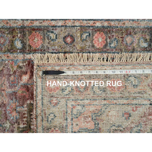 2'6"x14' English Red, Plush and Lush, All Wool, Natural Dyes, Hand Knotted, Heriz Revival, Runner Oriental Rug FWR395352