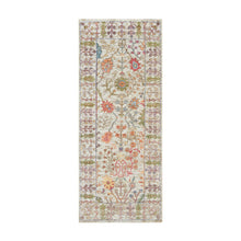 Load image into Gallery viewer, 2&#39;6&quot;x6&#39;2&quot; Taupe, Hand Knotted, Directional Vase All Over Design, Silk with Textured Wool, Runner Oriental Rug FWR395490