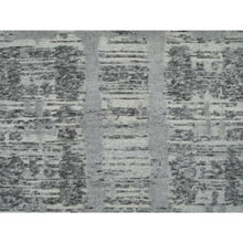 Load image into Gallery viewer, 2&#39;7&quot;x25&#39;6&quot; Ash Gray, Hand Spun Undyed Natural Wool, Hand Knotted, Modern Design, XL Runner Oriental Rug FWR395736