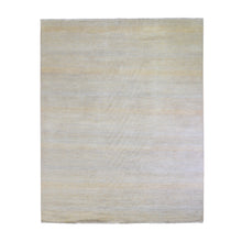 Load image into Gallery viewer, 8&#39;1&quot;x9&#39;8&quot; Yellow Hand Knotted Grass Design Wool and Silk Oriental Rug FWR396336