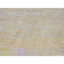 Load image into Gallery viewer, 8&#39;1&quot;x9&#39;8&quot; Yellow Hand Knotted Grass Design Wool and Silk Oriental Rug FWR396336