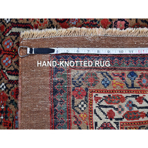 3'6"x17'4" Brown Antique Persian Serab XL and Wide Camel Hair Runner Full Pile Good Condition Pure Wool Hand Knotted Oriental Rug FWR399558