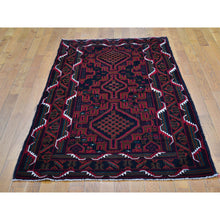 Load image into Gallery viewer, 3&#39;8&quot;x9&#39;3&quot; New Large Persian Baluch Natural Wool Geometric Medallion Design Hand Knotted Oriental Rug FWR399858