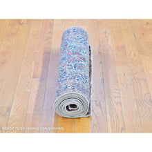 Load image into Gallery viewer, 2&#39;8&quot;x11&#39;6&quot; Ivory Antique Persian Kerman Runner Good Condition Multicolor Flower and Vase Design Organic Wool Hand Knotted Oriental Rug FWR401040