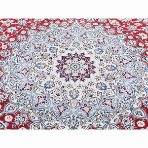 13'x19'9" Rich Red New Persian 300 KPSI Nain Wool Hand Knotted Oversized Oriental Rug FWR401958