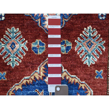 Load image into Gallery viewer, 2&#39;10&quot;x23&#39; Hand Knotted Rich Red Super Kazak with Tribal Medallions Afghan Wool XL Runner Oriental Rug FWR411852