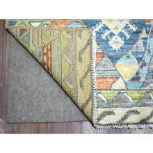 Load image into Gallery viewer, 6&#39;x8&#39;9&quot; Colorful, Anatolian Village Inspired with Triangular Design Natural Dyes, Soft and Supple Wool Hand Knotted, Oriental Rug FWR428226
