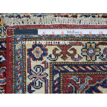 Load image into Gallery viewer, 1&#39;10&quot;x2&#39;10&quot; Rich Red, Hand Knotted Caucasian Super Kazak, Natural Dyes Densely Woven Pure Wool, Mat Oriental Rug FWR429564