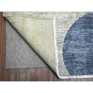 9'1"x12' Colorful, The Circles, Densely Woven, Hand Knotted, Natural Dyes, Soft and Shiny Wool Oriental Rug FWR433572