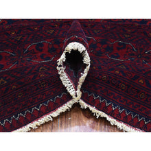 Load image into Gallery viewer, 8&#39;2&quot;x11&#39;6&quot; Deep and Saturated Red, Soft and Velvety Wool Hand Knotted, Afghan Khamyab with Tribal Medallions Design, Oriental Rug FWR434898