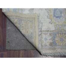 Load image into Gallery viewer, 2&#39;8&quot;x17&#39;3&quot; Ivory, Vegetable Dyes Extra Soft Wool, Hand Knotted Afghan Angora Oushak with Soft Colors, XL Runner Oriental Rug FWR440598