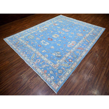Load image into Gallery viewer, 8&#39;3&quot;x10&#39;8&quot; Little Boy Blue, Afghan Angora Oushak with All Over Vines and Motifs Natural Dyes, Soft Wool Hand Knotted, Oriental Rug FWR441192