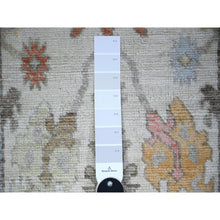 Load image into Gallery viewer, 2&#39;6&quot;x19&#39;2&quot; Platinum Gray, Afghan Angora Oushak with Soft Colors, Natural Dyes, Pure Wool, Hand Knotted, XL Runner, Oriental Rug FWR444006