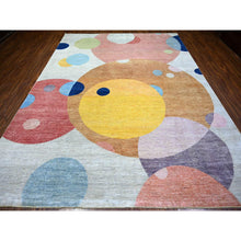 Load image into Gallery viewer, 9&#39;x12&#39; Colorful, The Circles Design Vegetable Dyes, 100% Wool Hand Knotted, Oriental Rug FWR445764