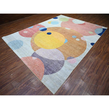 Load image into Gallery viewer, 9&#39;x12&#39; Colorful, The Circles Design Vegetable Dyes, 100% Wool Hand Knotted, Oriental Rug FWR445764