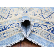 Load image into Gallery viewer, 12&#39;1&quot;x17&#39;4&quot; Beau Blue with Huntington White, Vintage Look Kazak, Hand Knotted , Natural Dyes, High Grade Wool, Oversized Oriental Rug FWR447612