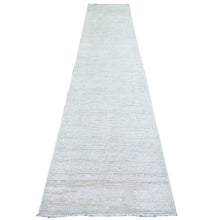 Load image into Gallery viewer, 2&#39;9&quot;x13&#39;10&quot; Lexicon Ivory, Natural Wool, White Wash Peshawar with Faded Design, Natural Dyes, Hand Knotted, Runner Oriental Rug FWR447888