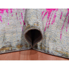 Load image into Gallery viewer, 9&#39;1&quot;x12&#39; Ivory, THE CARDIAC, Sari Silk with Textured Wool Hand Knotted, Oriental Rug FWR451044