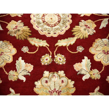 Load image into Gallery viewer, 9&#39;x12&#39; Burgundy Red, Rajasthan All Over Leaf Design Thick and Plush, Wool and Silk Hand Knotted, Oriental Rug FWR451590