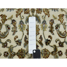 Load image into Gallery viewer, 2&#39;7&quot;x8&#39; Ivory, Rajasthan with All Over Leaf Design Thick and Plush, Wool and Silk Hand Knotted, Runner Oriental Rug FWR451650
