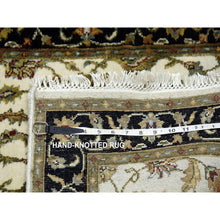 Load image into Gallery viewer, 2&#39;6&quot;x8&#39;2&quot; Ivory, Hand Knotted Rajasthan with All Over Design, Thick and Plush Wool and Silk, Runner Oriental Rug FWR451662