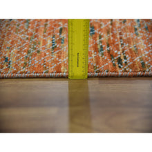 Load image into Gallery viewer, 9&#39;10&quot;x13&#39;10&quot; Orange, Hand Knotted Modern Chiaroscuro Collection, Thick and Plush Pure Wool, Oriental Rug FWR475008