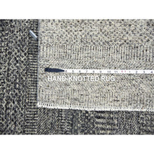 Load image into Gallery viewer, 5&#39;2&quot;x7&#39; Medium Gray, Natural Undyed Wool, Hand Knotted, Modern Grass Design, Oriental Rug FWR476868