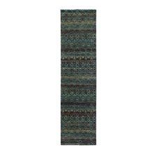 Load image into Gallery viewer, 2&#39;6&quot;x9&#39;10&quot; Rust Brown, Kohinoor Herat Small Geometric Repetitive Design, 100% Plush Wool, Hand Knotted, Runner Oriental Rug FWR476916