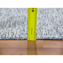 Load image into Gallery viewer, 2&#39;6&quot;x20&#39;5&quot; Harbor Gray, Organic Undyed Wool, Hand Knotted Modern Grass Design, Tone on Tone, XL Runner Oriental Rug FWR477186