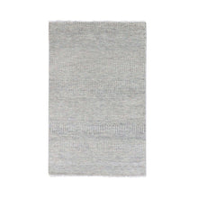 Load image into Gallery viewer, 3&#39;x5&#39;3&quot; Perfect Gray, Natural Undyed Wool, Modern Grass Design, Hand Knotted, Tone on Tone, Oriental Rug FWR477312