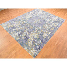 Load image into Gallery viewer, 8&#39;10&quot;x11&#39;7&quot; Light Purple with Touches of Gold Color, Modern Transitional Design, Wool and Silk, Hand Knotted Oriental Rug FWR482664