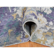 Load image into Gallery viewer, 8&#39;10&quot;x11&#39;7&quot; Light Purple with Touches of Gold Color, Modern Transitional Design, Wool and Silk, Hand Knotted Oriental Rug FWR482664
