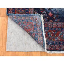 Load image into Gallery viewer, 7&#39;x9&#39;6&quot; Midnight Blue, Antique Persian Mahal With Extensive Wear, Distressed Pure Wool Hand Knotted, Oriental Rug FWR483186