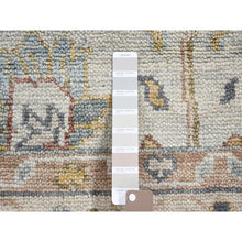 Load image into Gallery viewer, 3&#39;1&quot;x3&#39;1&quot; Light Gray, Oushak Design Sample Fragment, Supple Collection Thick and Plush, Natural Wool Hand Knotted, Square Oriental Rug FWR483384