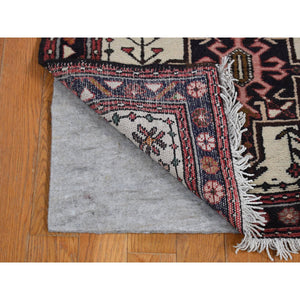 2'4"x15'8" Ivory, Semi Antique Persian Karajeh, Soft Wool Hand Knotted, XL Runner Oriental Rug FWR483390