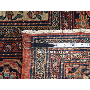 9'x12' Barn Red, Antique Persian Feraghan Sarouk, Evenly Worn Soft and Supple, Hand Knotted Soft Wool, No Repairs, Clean, Sides and Edges Professionally Secured, Oriental Rug FWR484332