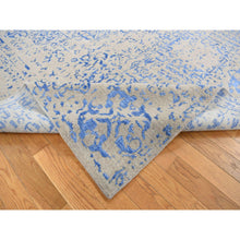 Load image into Gallery viewer, 8&#39;9&quot;x12&#39; Bayern Blue, Hand Loomed, Wool And Art Silk, Mamluk Design, Oriental Rug FWR484800