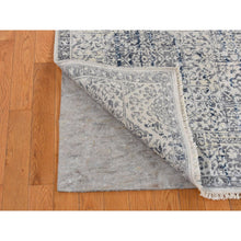 Load image into Gallery viewer, 8&#39;3&quot;x10&#39;2&quot; Cloud Gray, Pure Silk, Broken and Erased 15th Century Mamluk Dynasty Design, Vintage, Hand Knotted, Oriental Rug FWR485010