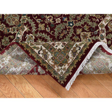 Load image into Gallery viewer, 5&#39;x5&#39; Chocolate Cosmos Red, Tabriz Intricate Scroll Design, Hand Knotted, 300 KPSI, New Zealand Wool, Square Oriental Rug FWR485322