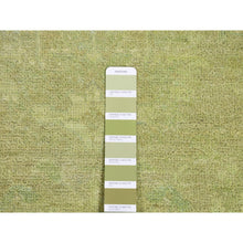 Load image into Gallery viewer, 2&#39;7&quot;x16&#39;1&quot; Green Overdyed, Peshawar Design, Hand Knotted, Pure Wool, XL Runner Oriental Rug FWR485598