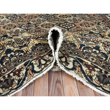 Load image into Gallery viewer, 6&#39;1&quot;x9&#39;8&quot; Colorful, Hand Knotted Vintage Persian Bakhtiar with Repetitive Diamond Garden Design, Sheared Low Distressed Look Worn Wool, Oriental Rug FWR486114