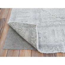Load image into Gallery viewer, 8&#39;x11&#39; Beige Worn Wool Vintage Persian Tabriz Sheared Low, Hand Knotted, Distressed Look, Shabby Chic Oriental Rug FWR487716